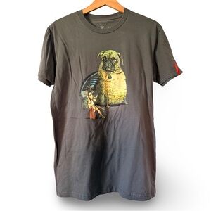 JON WYE Pugga the Hut T-shirt 100% COTTON T SHIRT SZ  S Grey